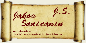 Jakov Saničanin vizit kartica